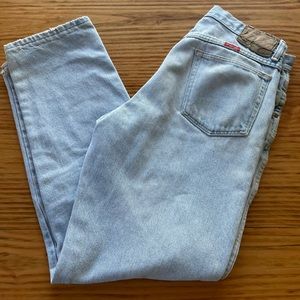 Vintage light wash wranglers